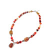 Necklace &quot;Gertrude&quot; Agate, Coral