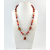 Necklace &quot;Gertrude&quot; Agate, Coral