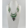 Necklace &quot;Flowering&quot; Mother of pearl, Cat&#039;s eye, Jade