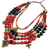 Necklace &quot;Athena&quot; Agate, Coral