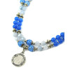 Necklace &quot;Hyacinth&quot; Aquamarine, Cat&#039;s eye, Sugar quartz