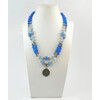 Necklace &quot;Hyacinth&quot; Aquamarine, Cat&#039;s eye, Sugar quartz