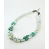 Necklace &quot;Shine&quot; Amazonite, Moonstone, Skafarki shells