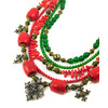 Necklace &quot;Spruce&quot; Coral, Coral press, Chrysoprase