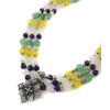 Necklace &quot;Hutsul Motifs&quot; Citrine, Rose Quartz, Amethyst, Jade