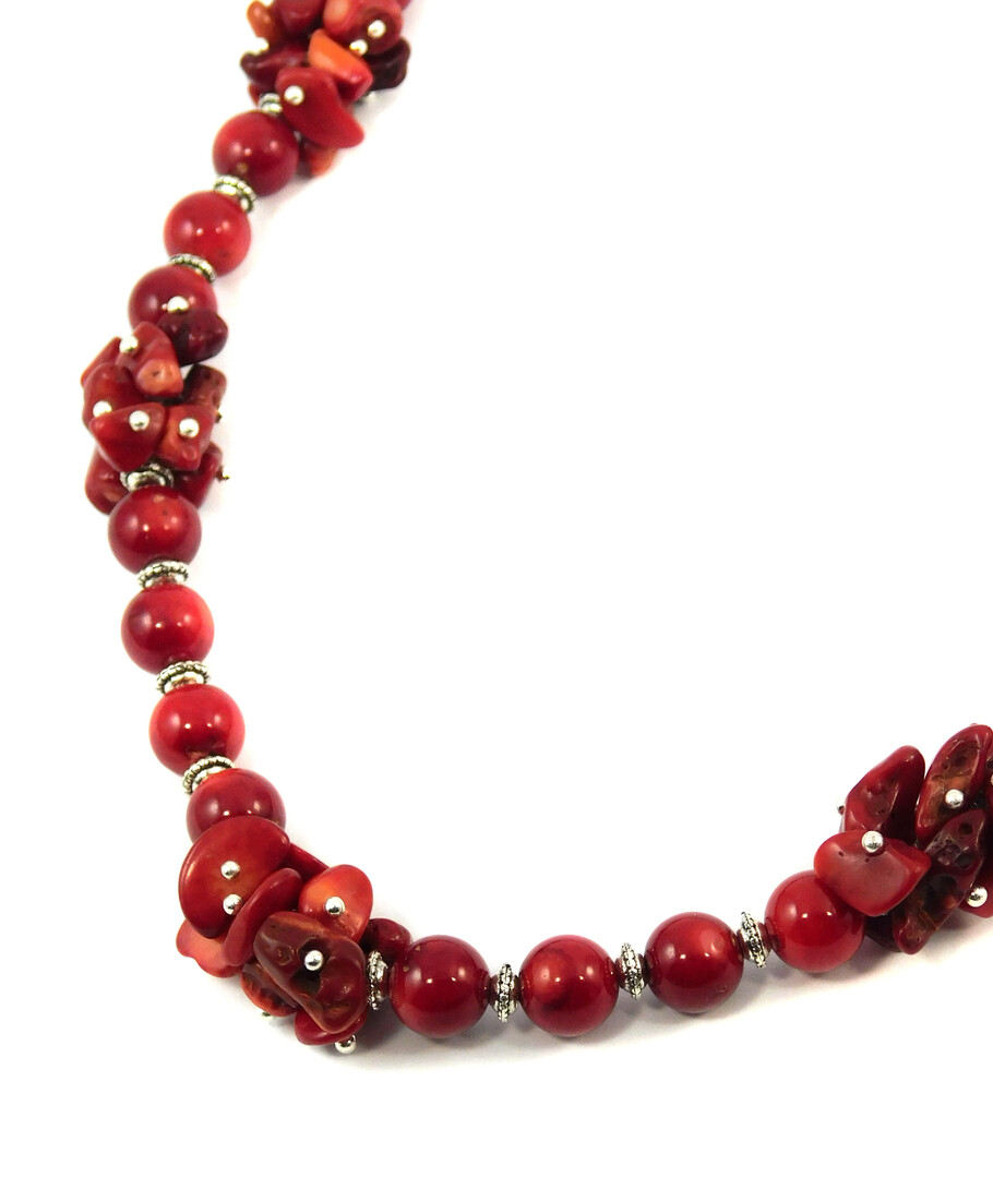 Necklace "Red Dragon" Coral