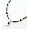 Necklace &quot;Magnetism&quot; Pearls, Garnet, silver