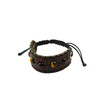 Shambhala bracelet &quot;Reptile&quot; Bull&#039;s eye, Hawk&#039;s eye, leather