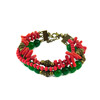 Bracelet &quot;Spruce&quot; Coral, Chrysoprase