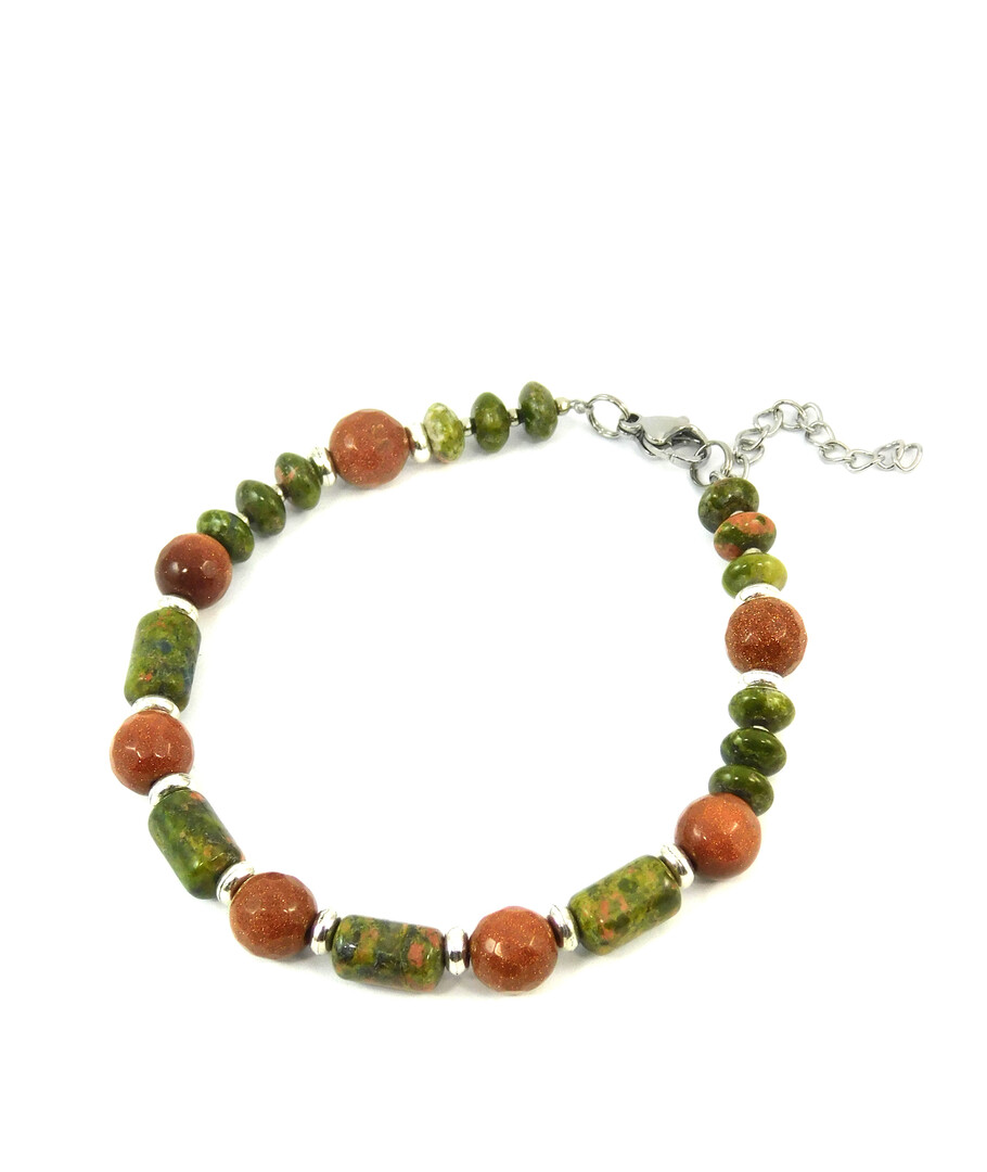 Bracelet "Golden Sands" Aventurine, Jasper