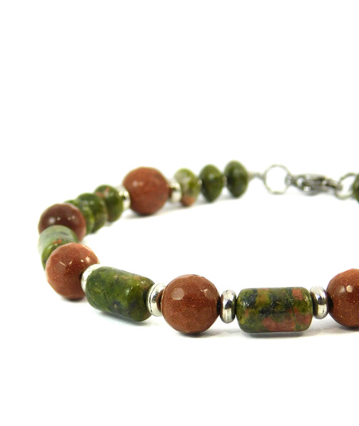 Bracelet "Golden Sands" Aventurine, Jasper