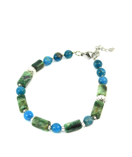 Bracelet "Spring Waltz" Apatite, Seraphinite