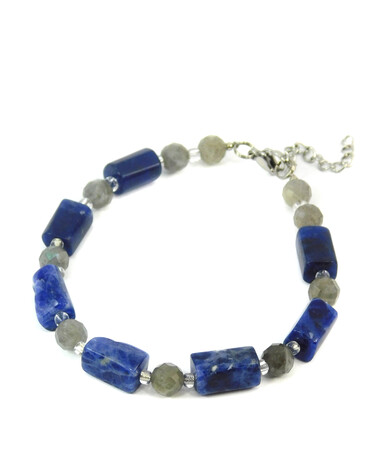 Bracelet "Spring Waltz" Lapis lazuli, Labrador