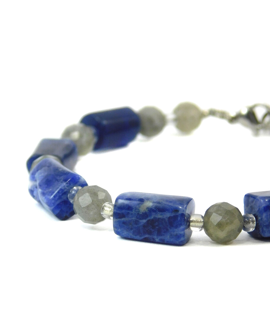 Bracelet "Spring Waltz" Lapis lazuli, Labrador