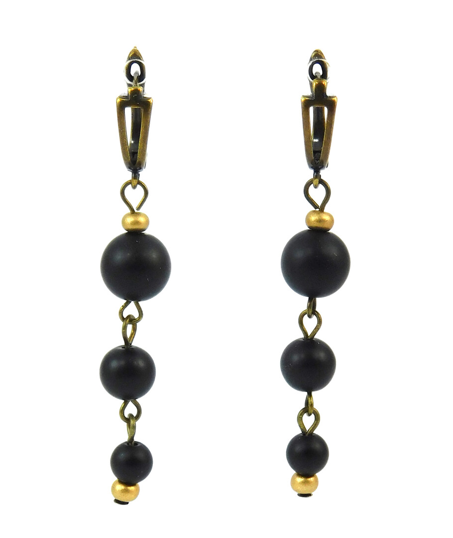 Earrings "Gold of the Carpathians" Shungite