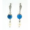 Earrings &quot;Ocean&quot; Agate, Pearls