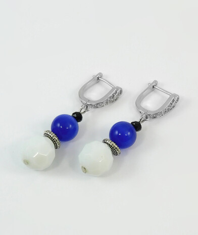 Earrings "Belinda" Cat's eye, Agate