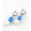 Earrings &quot;Sea dew&quot; Cat&#039;s eye, Agate