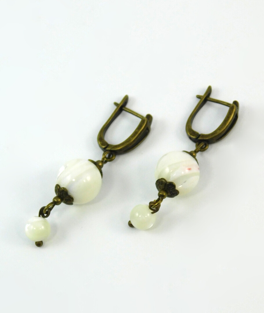 Earrings "Wonder of the Sea World" Mother of pearl