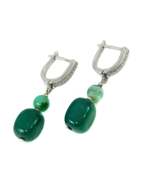 Earrings "Bloom of Spring" Agate