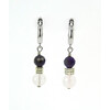 Earrings &quot;Hutsul motifs&quot; Rose quartz. Amethyst