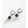 Earrings &quot;Hutsul motifs&quot; Rose quartz. Amethyst