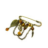 Brooch &quot;Autumn Leaf&quot; Amber