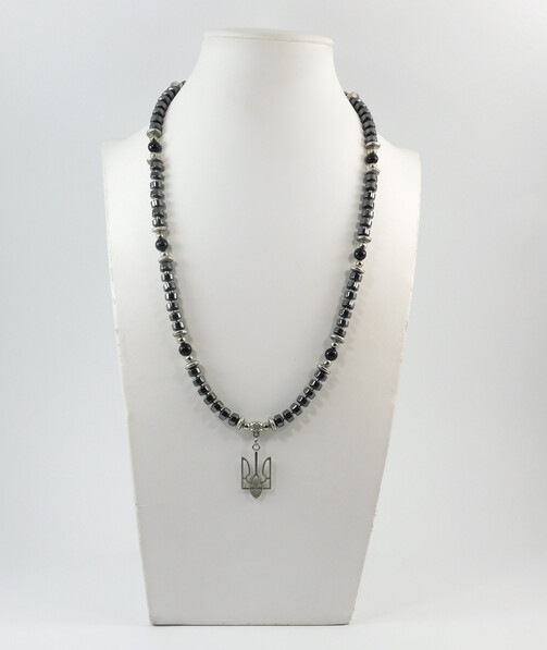 Necklace "Keeper" Hematite, Agate