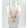 Necklace &quot;Tender lily&quot; Coral, Mother of pearl