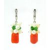 Earrings &quot;Tender lily&quot; Mother of pearl, Coral