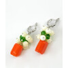 Earrings &quot;Tender lily&quot; Mother of pearl, Coral