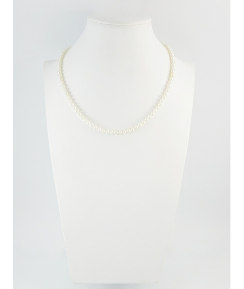 Exclusive pearl necklace, silver