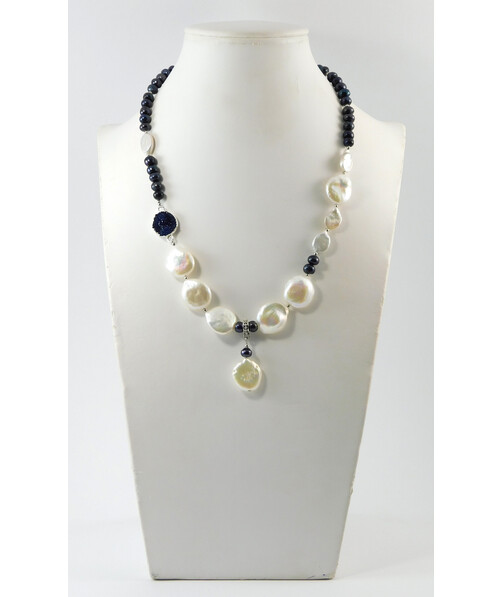 Necklace "Ursula" Pearls are dark, baroque