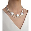 Necklace &quot;New Vision&quot; Pearls, Labrador, Adular