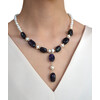 Necklace &quot;Donatella&quot; Amethyst, pearls, silver