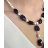 Necklace &quot;Donatella&quot; Amethyst, pearls, silver