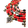 Exclusive necklace &quot;Monarch&quot; Coral, Agate