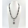 Necklace &quot;Carmenta&quot; Hematite, Shungite imitation