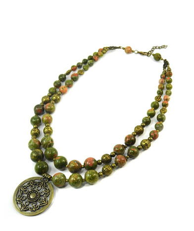 Necklace "Magic of the Forest" Jasper