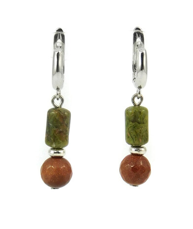 Earrings "Magic of the forest" Jasper