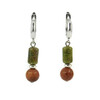 Earrings &quot;Magic of the forest&quot; Jasper