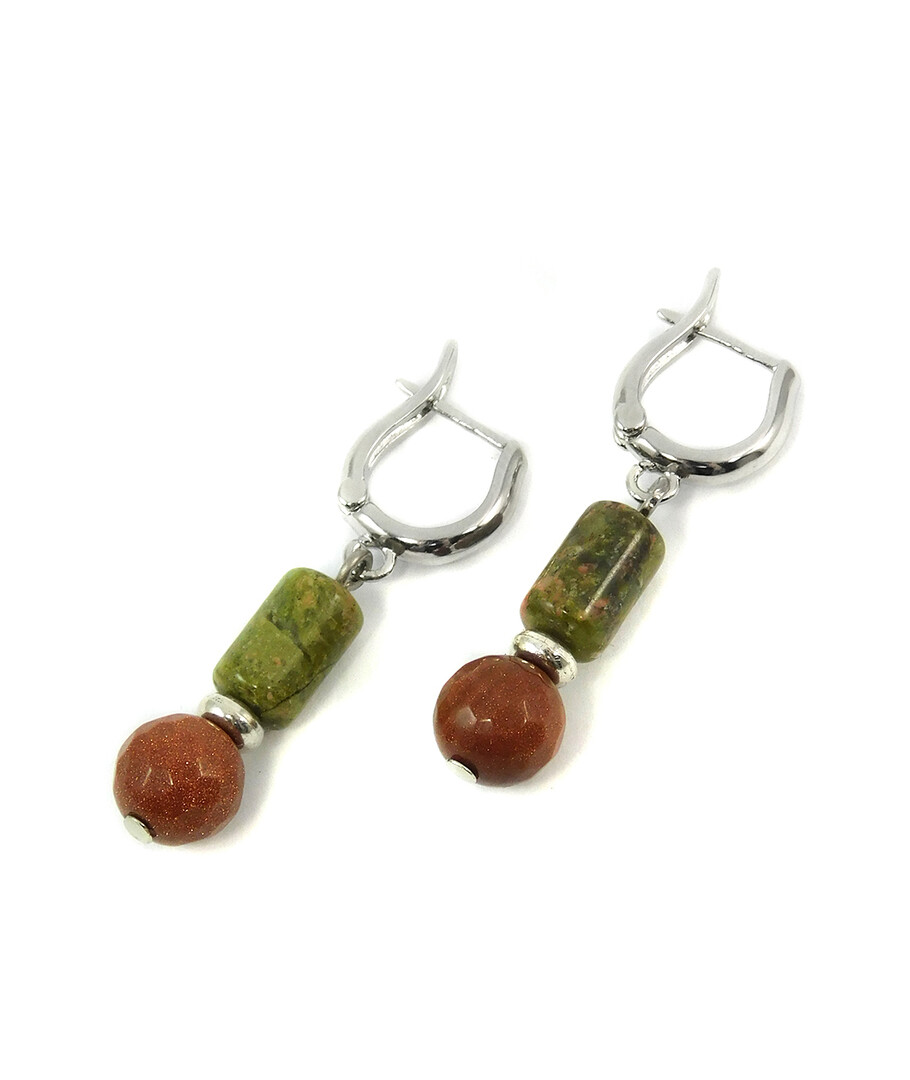 Earrings "Magic of the forest" Jasper