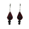 Earrings &quot;Carmenta&quot; Hematite, Shungite imitation