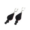 Earrings &quot;Carmenta&quot; Hematite, Shungite imitation