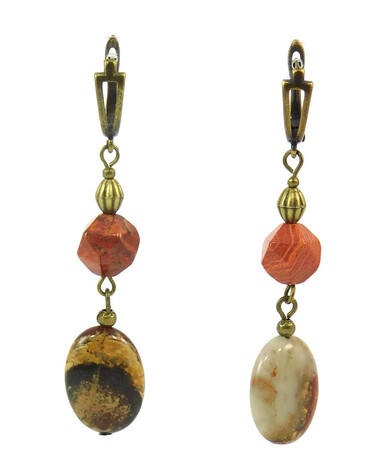 Earrings "Magic of the forest" Jasper