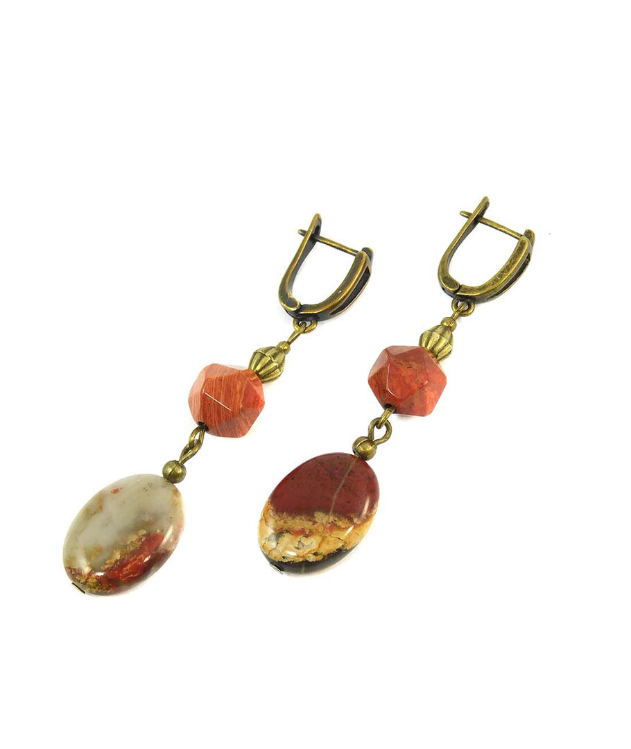 Earrings "Magic of the forest" Jasper