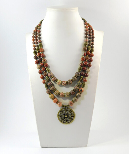 Necklace "Magic of the Forest" Jasper