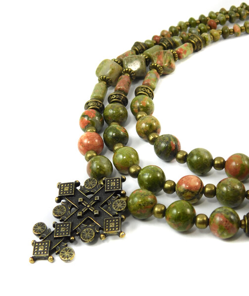 Necklace "Magic of the Forest" Jasper