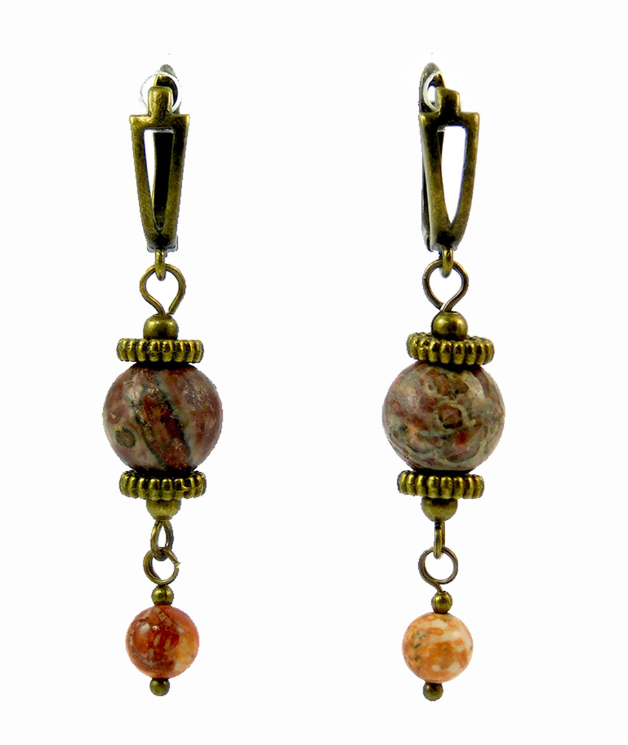 Earrings "Magic of the forest" Jasper