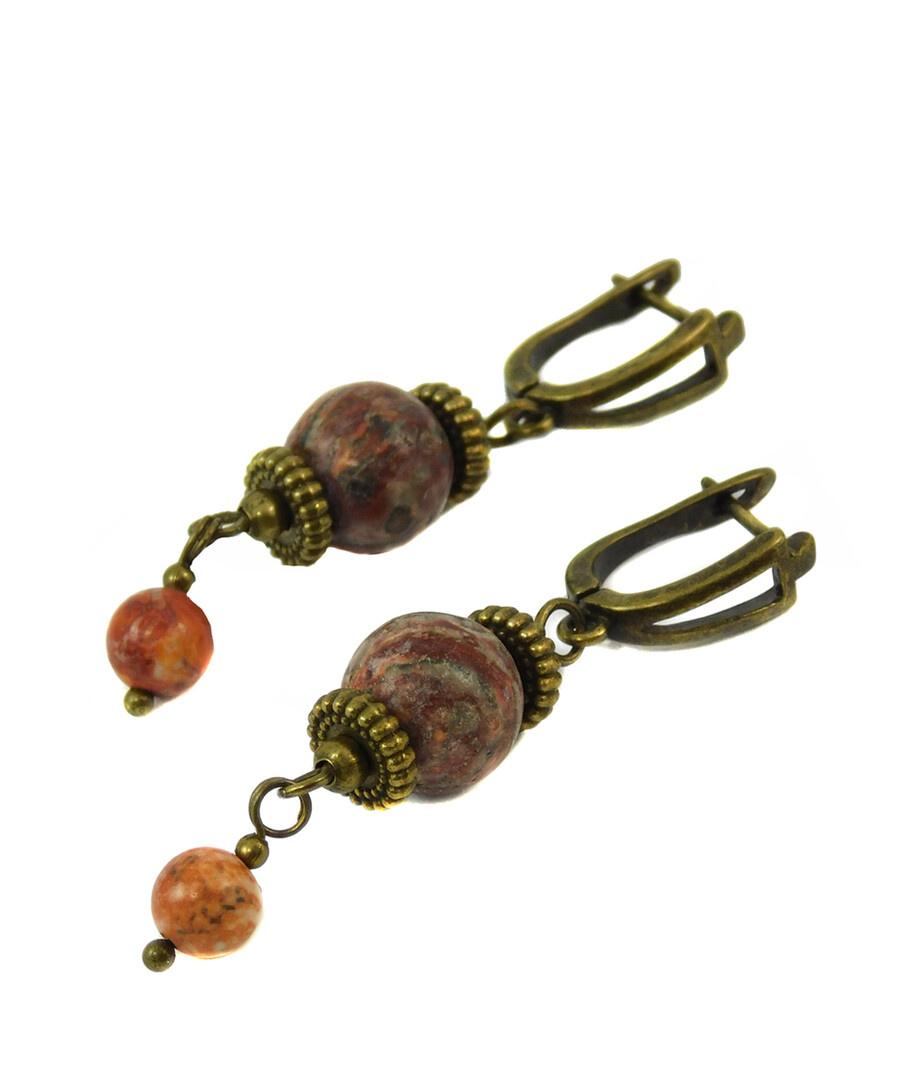 Earrings "Magic of the forest" Jasper